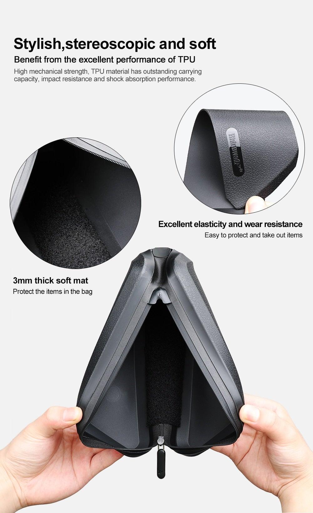 Sacoche de vélo étanche pour cadre de vélo, coque rigide, sacoche de cadre stable, accessoires de vélo pour vélo de route, sacoche de cadre, sacoche de vélo étanche et stable, sacoche de vélo, accessoires de cyclisme professionnels