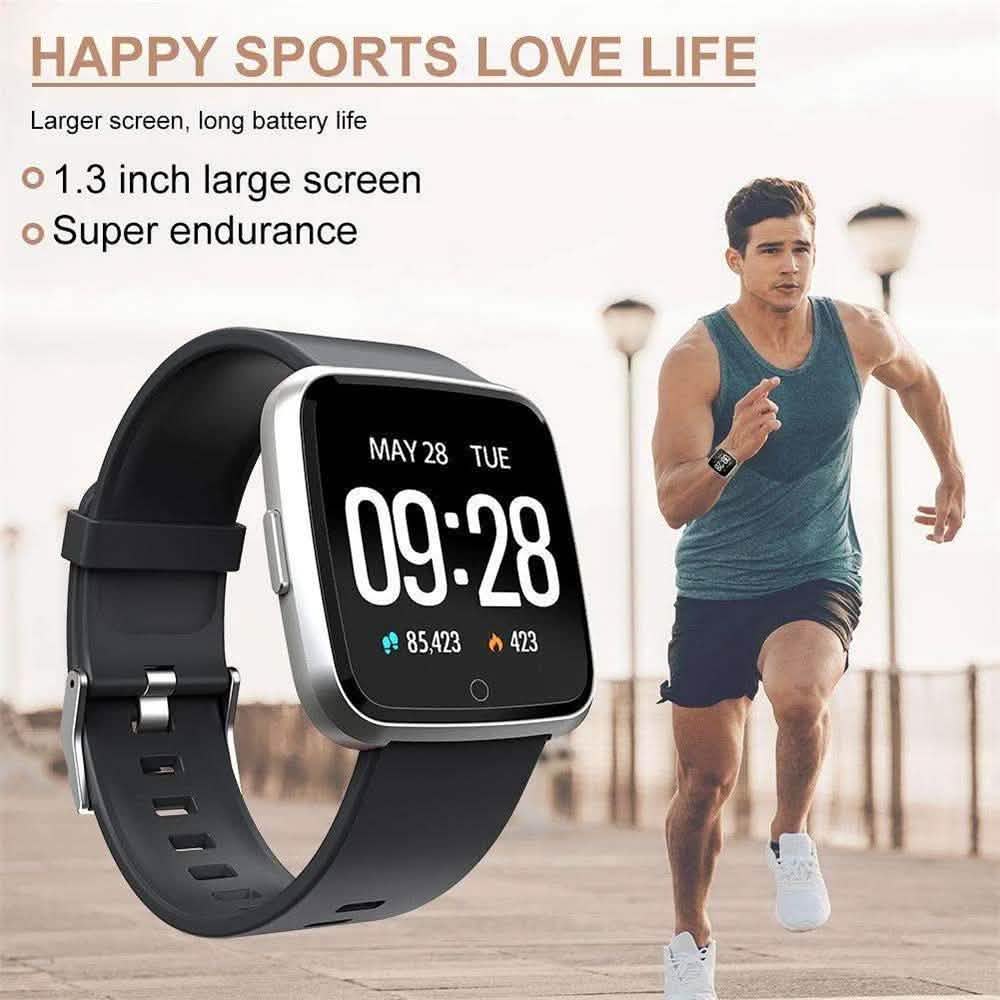 Montre étanche à écran tactile, moniteur de fréquence cardiaque, bracelet de sport et de suivi d'activité physique