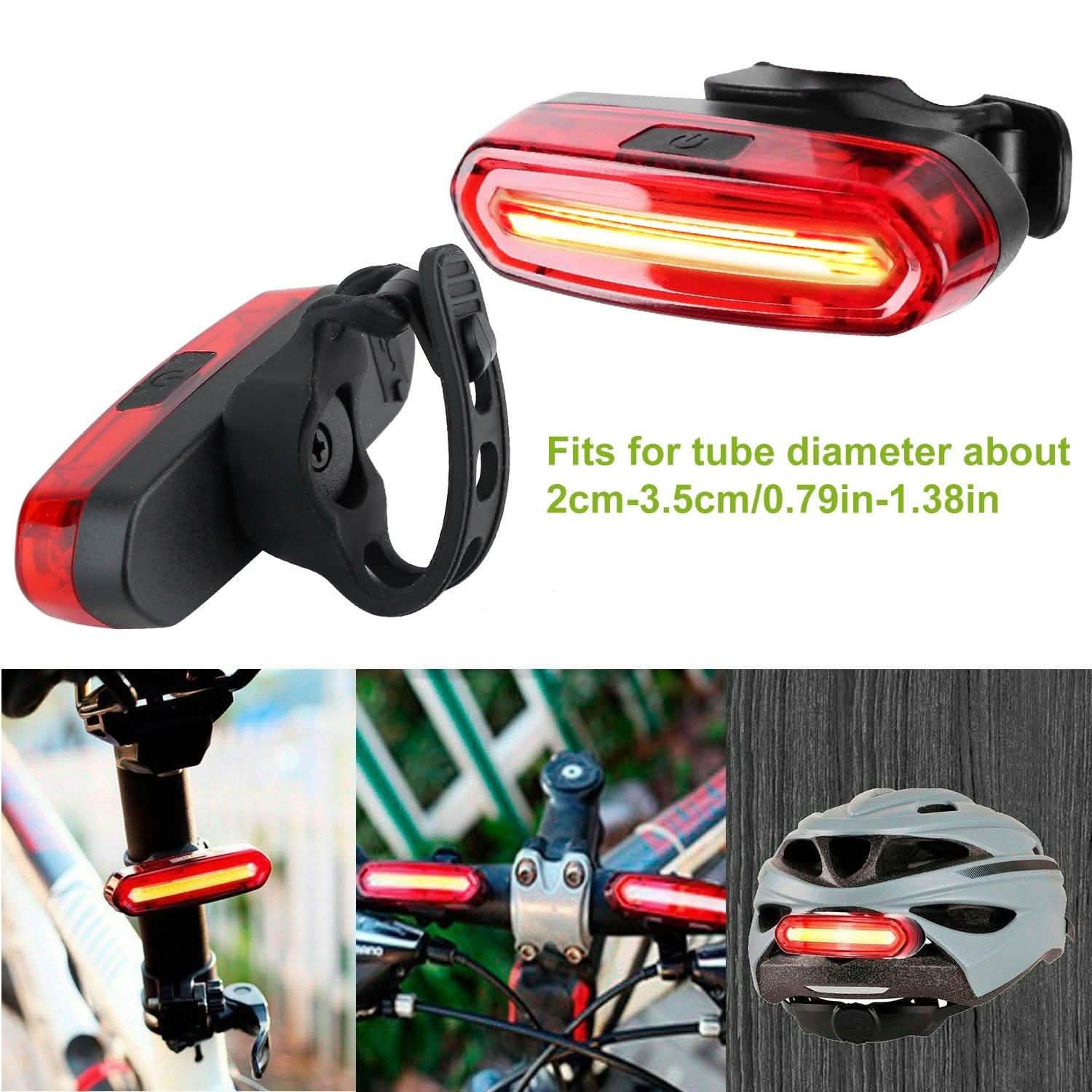 Lampe d'avertissement de vélo à LED rechargeable USB étanche