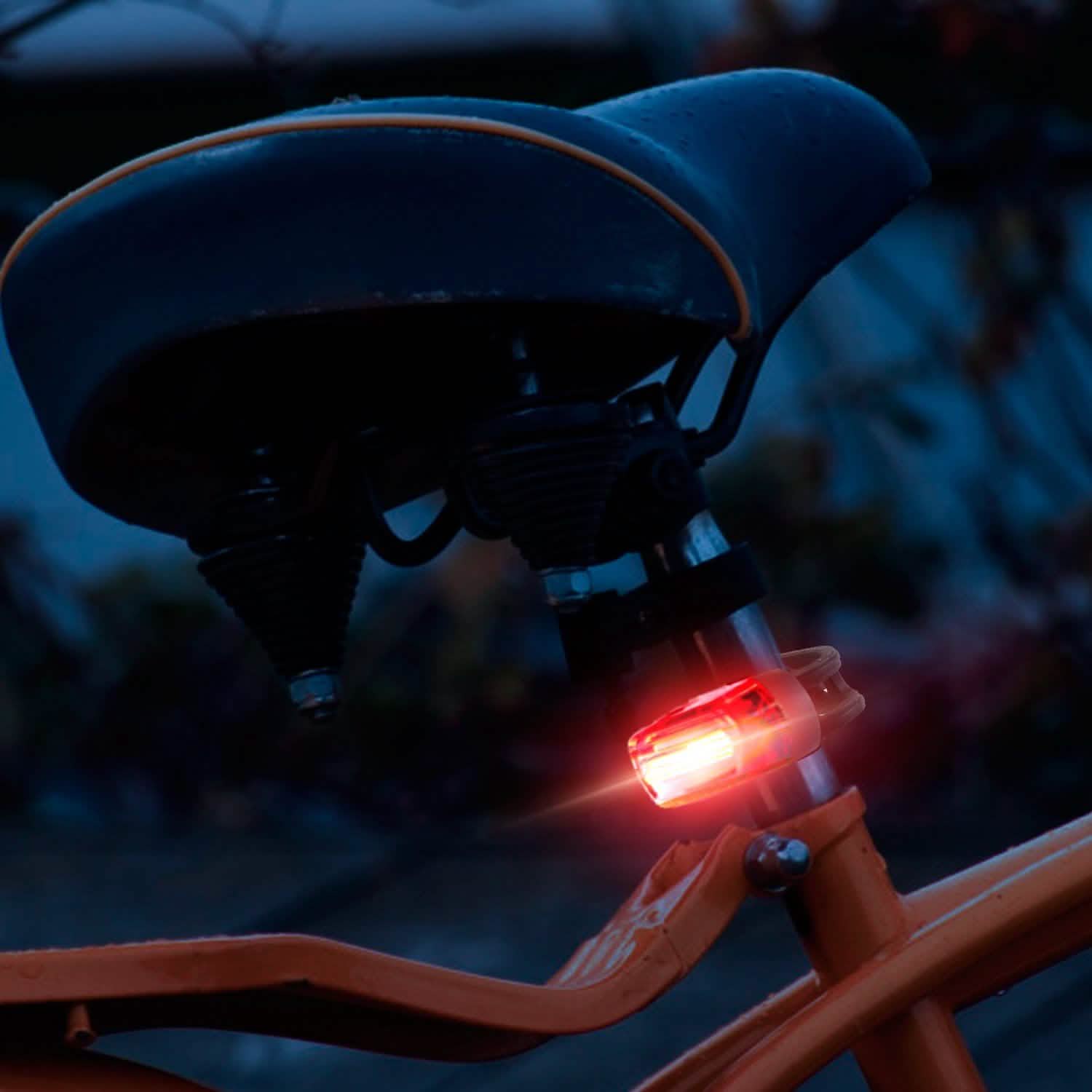 Lampe d'avertissement de vélo à LED rechargeable USB étanche