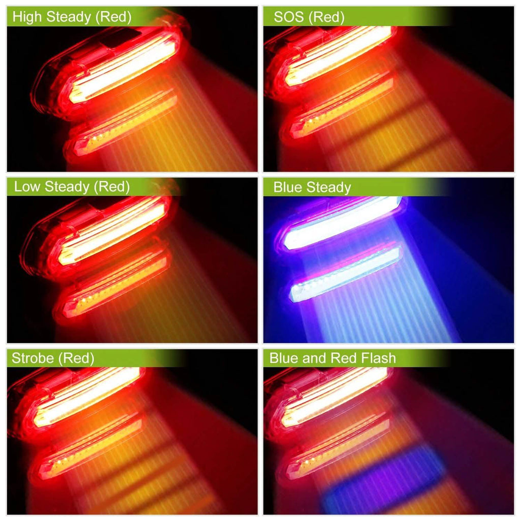 Lampe d'avertissement de vélo à LED rechargeable USB étanche