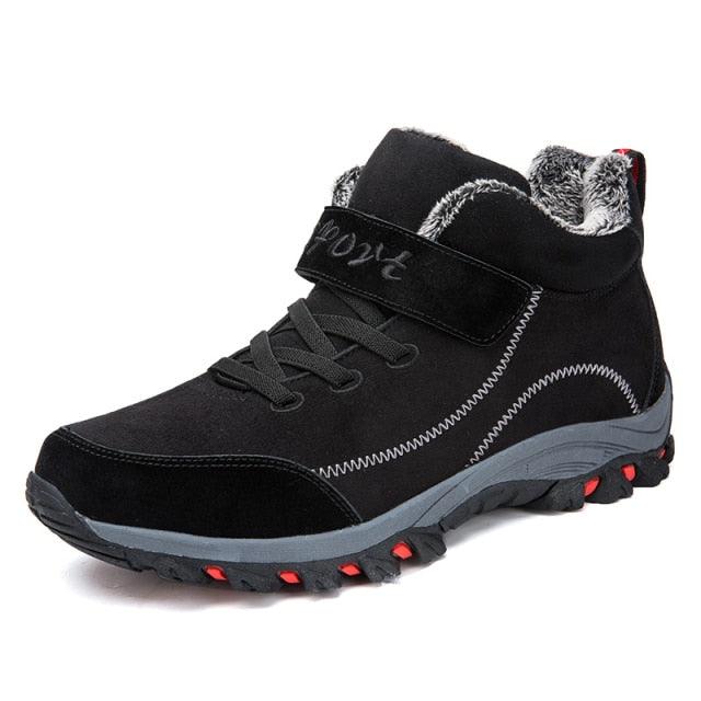Bottes d'hiver imperméables pour hommes avec fourrure, chaudes, pour la neige, pour hommes et femmes, bottes de travail décontractées d'hiver, chaussures montantes, bottes de neige d'hiver, bottes d'hiver chaudes fourrées, bottines imperméables.
