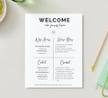 Airbnb & Vrbo Welcome Sign Canva Template – Editable House Rules + WiFi Info