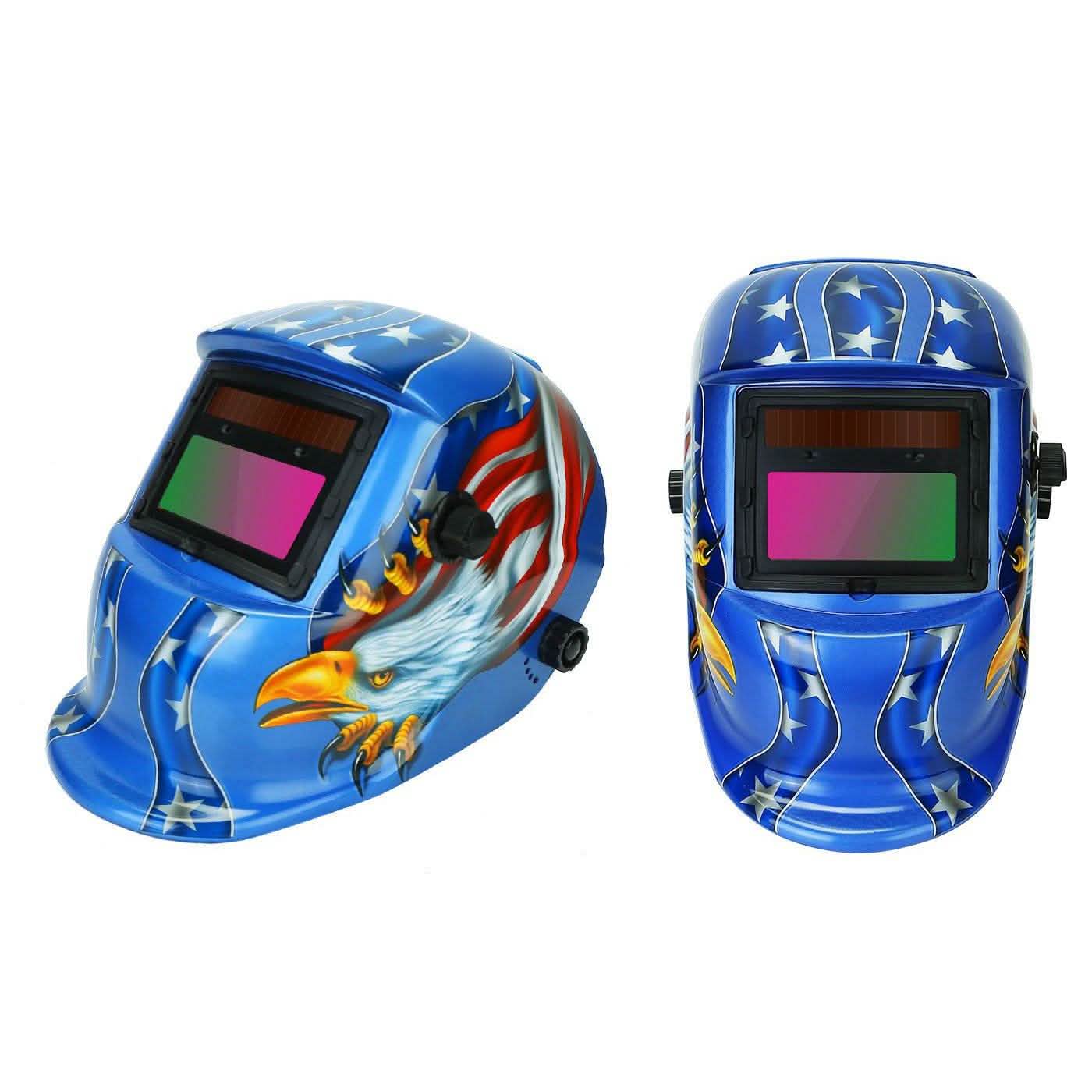 Casque de soudage à énergie solaire à assombrissement automatique avec large écran réglable