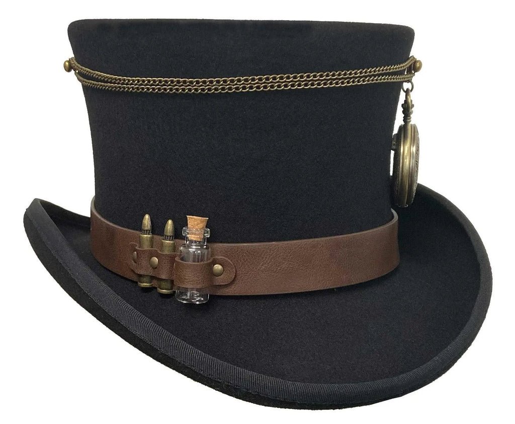 Chapeau haut de forme en laine Steampunk - Deadwood Trading Time Traveler