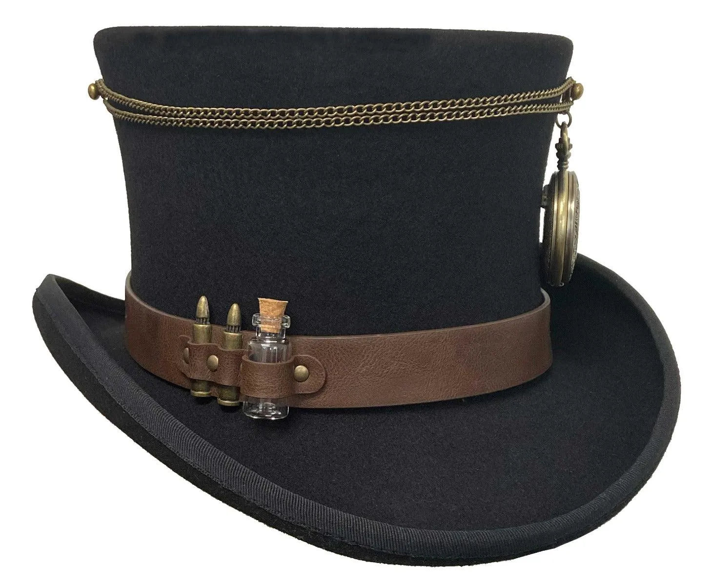 Chapeau haut de forme en laine Steampunk - Deadwood Trading Time Traveler