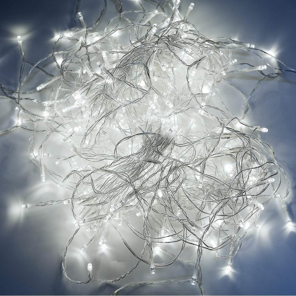 Guirlande lumineuse rideau à 100 LED blanc pour extérieur
