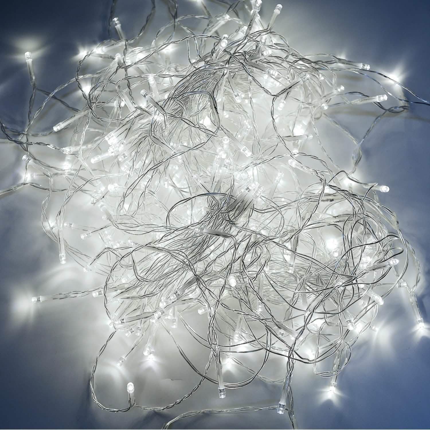 Guirlande lumineuse rideau à 100 LED blanc pour extérieur