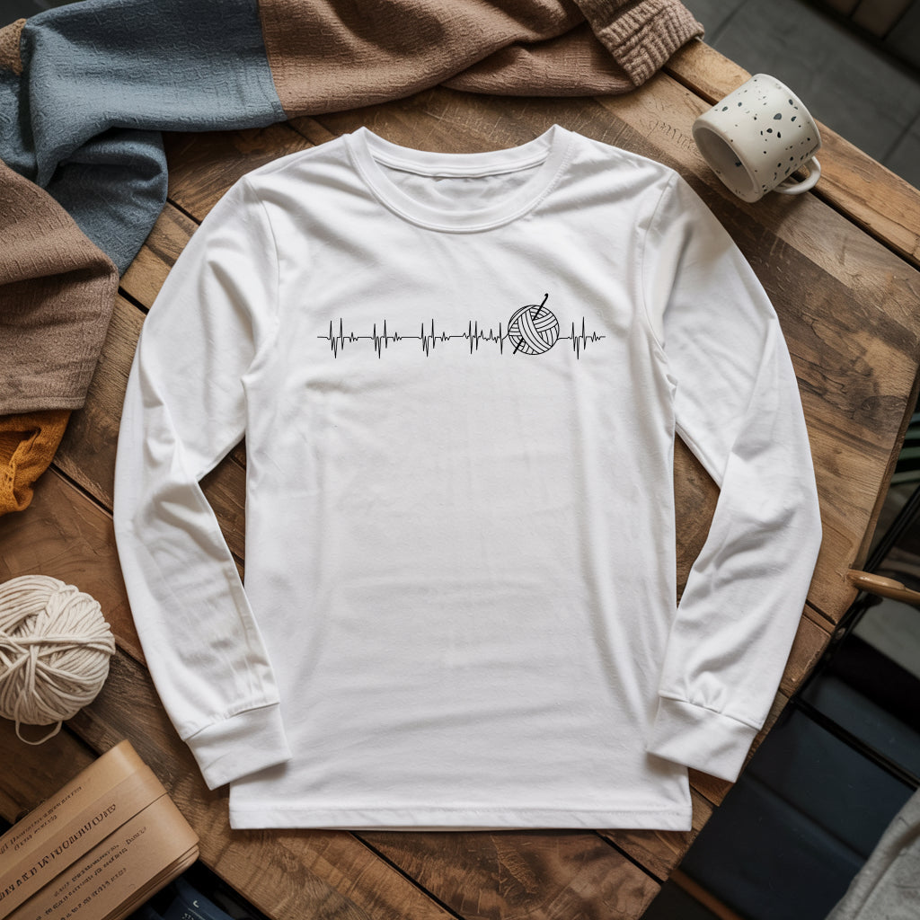 T-shirt à manches longues motif battement de cœur