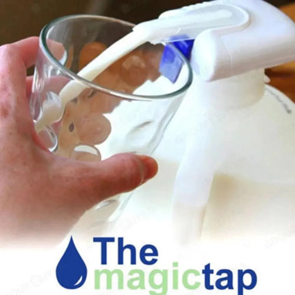Distributeur de boissons automatique blanc pour réfrigérateur, distributeur de boissons magique électrique sans contact, distributeur anti-débordement pratique, utilisation d'une seule main, convient aux cuisines extérieures et domestiques.