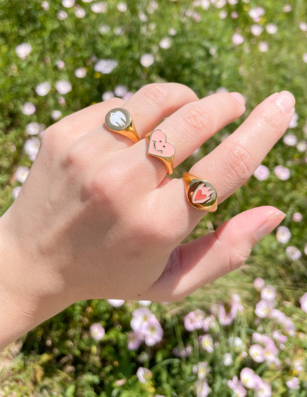 Bague Colombe Émail Blanc Or