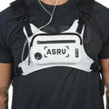 Sac de poitrine léger blanc pour homme, sac de course pour entraînements, support de téléphone avec rangement supplémentaire, design minimaliste