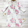Kimono floral blanc