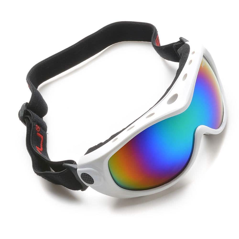 Lunettes de ski pour enfant blanches, double écran anti-buée, lunettes de soleil
