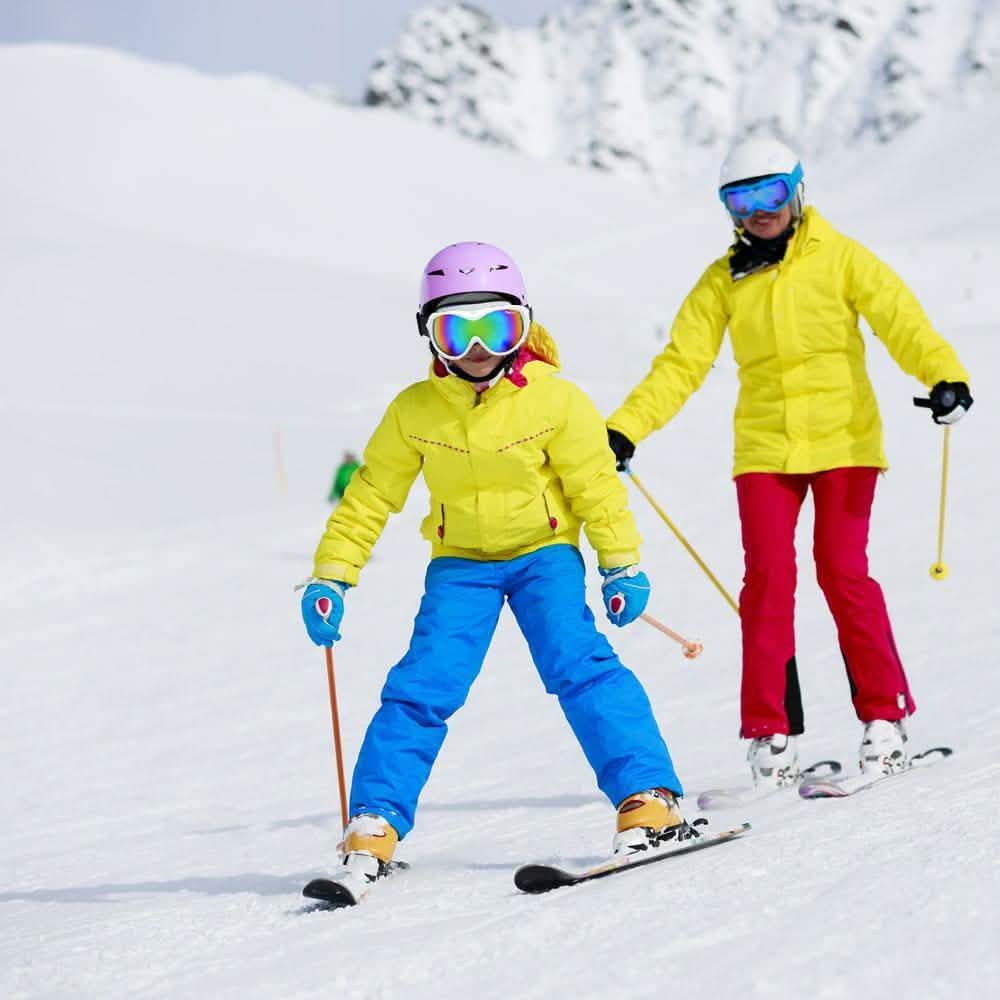 Lunettes de ski pour enfant blanches, double écran anti-buée, lunettes de soleil