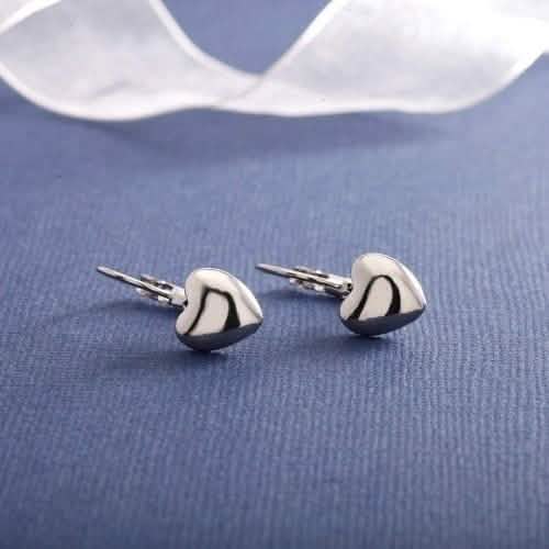 Boucles d'oreilles cœur bulles en or blanc
