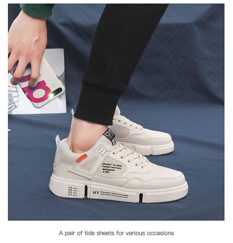 Baskets en cuir blanc pour hommes, respirantes, décontractées, pour la marche, le sport, la course, l'extérieur, les voyages, le fitness, chaussures décontractées confortables pour hommes, baskets d'extérieur