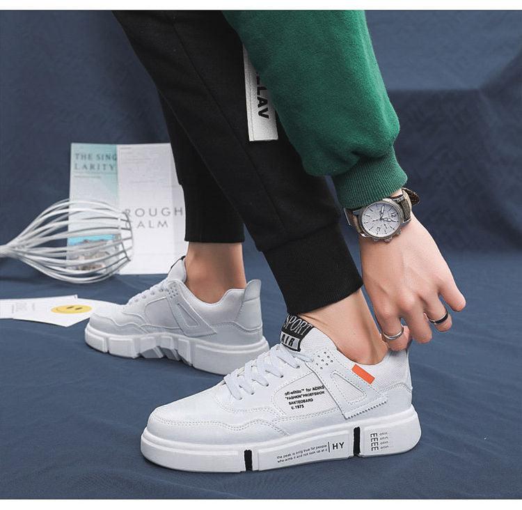 Baskets en cuir blanc pour hommes, respirantes, décontractées, pour la marche, le sport, la course, l'extérieur, les voyages, le fitness, chaussures décontractées confortables pour hommes, baskets d'extérieur