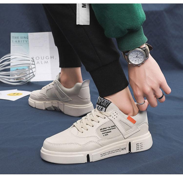 Baskets en cuir blanc pour hommes, respirantes, décontractées, pour la marche, le sport, la course, l'extérieur, les voyages, le fitness, chaussures décontractées confortables pour hommes, baskets d'extérieur