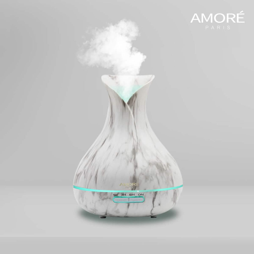 Diffuseur d'arômes ultrasonique 300 ml en marbre blanc