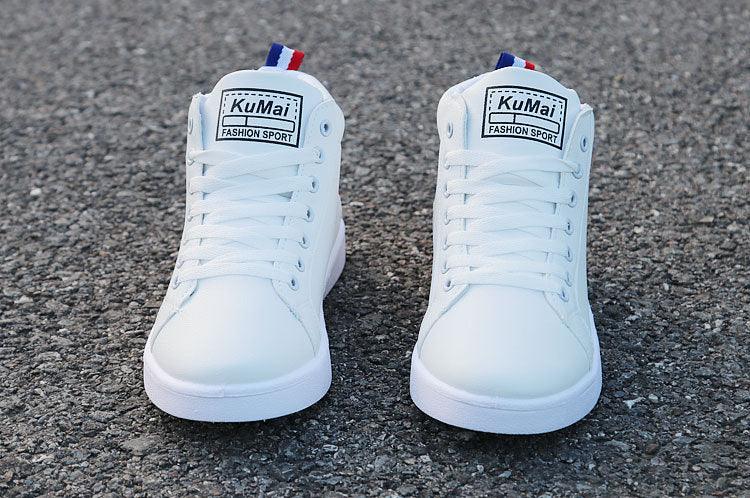 Baskets montantes en cuir confortables pour hommes, chaussures d'hiver en peluche blanches, style tendance, chaussures décontractées, baskets mode, chaussures de marche respirantes et confortables pour hommes