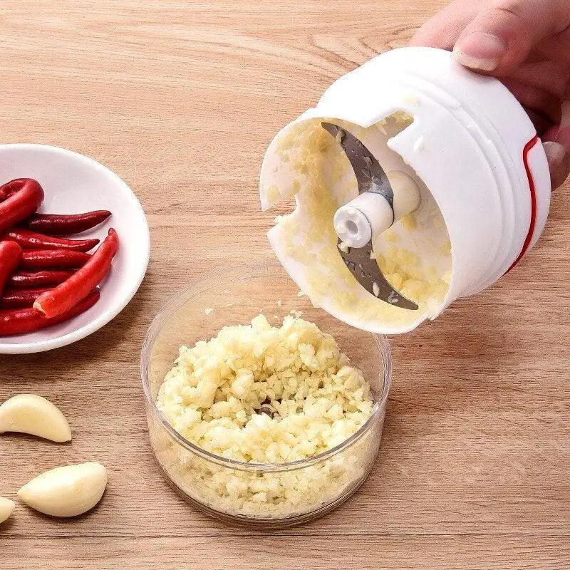 Mini ustensile de cuisine blanc multifonctionnel Hachoir manuel à légumes Gadgets de cuisine Presse-purée