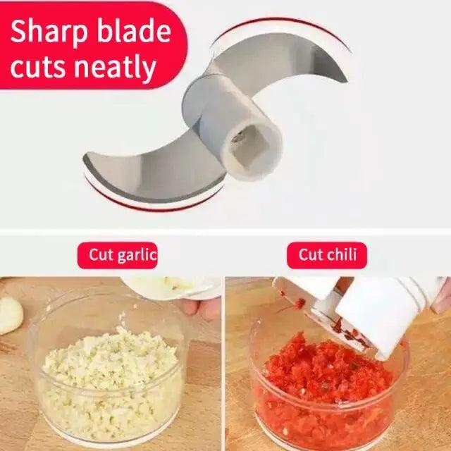 Mini ustensile de cuisine blanc multifonctionnel Hachoir manuel à légumes Gadgets de cuisine Presse-purée