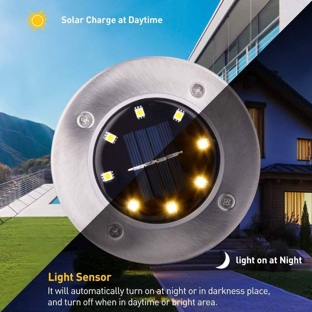Lampe solaire de jardin à LED blanche