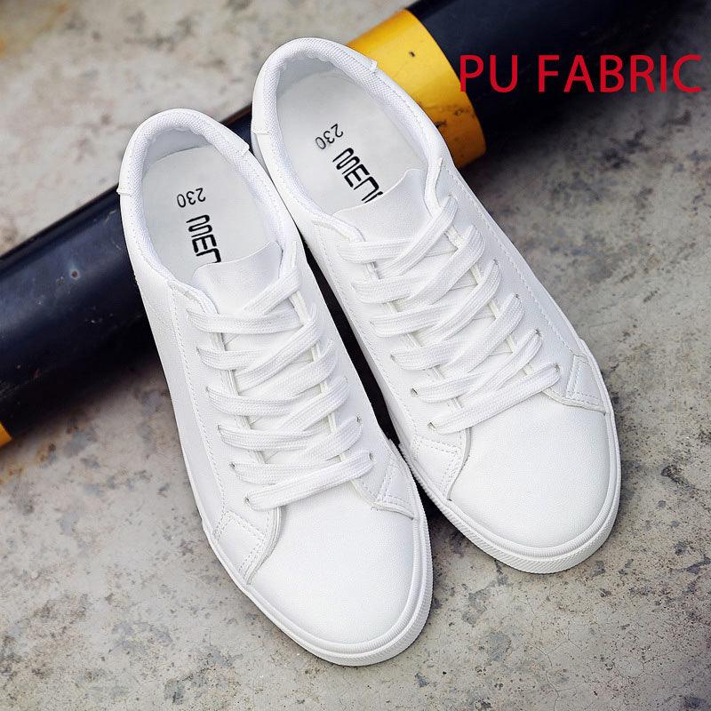 Baskets Blanches d'Été pour Femmes Chaussures en Cuir Blanc et Toile Baskets Tenis Classiques Décontractées en Coton à Enfiler Toile Confortables Chaussures Plates de Marche