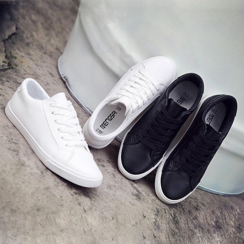 Baskets Blanches d'Été pour Femmes Chaussures en Cuir Blanc et Toile Baskets Tenis Classiques Décontractées en Coton à Enfiler Toile Confortables Chaussures Plates de Marche