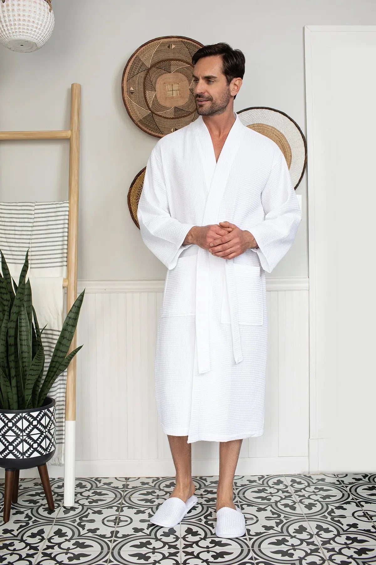 Peignoir gaufré pour homme - Absorbant, Léger