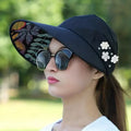Visière Large Pliable Chapeau de Pique-nique Plage Anti-UV Casquette à Bord Festonné