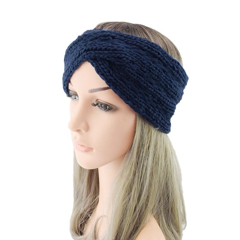 Bandeaux en Tricot Large Nœuds Hiver Femme Turban Accessoires Cheveux Filles Doux Tricot Hiver Bandeaux Magnifiques Accessoires Cheveux Femme