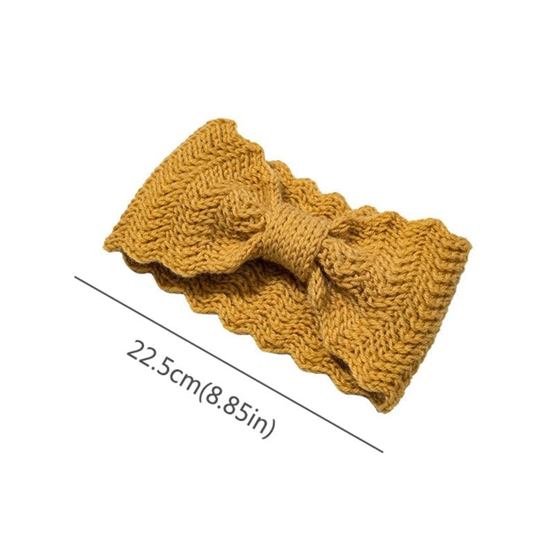 Bandeaux en Tricot Large Nœuds Hiver Femme Turban Accessoires Cheveux Filles Doux Tricot Hiver Bandeaux Magnifiques Accessoires Cheveux Femme