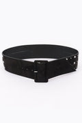Ceinture large à boucle cloutée