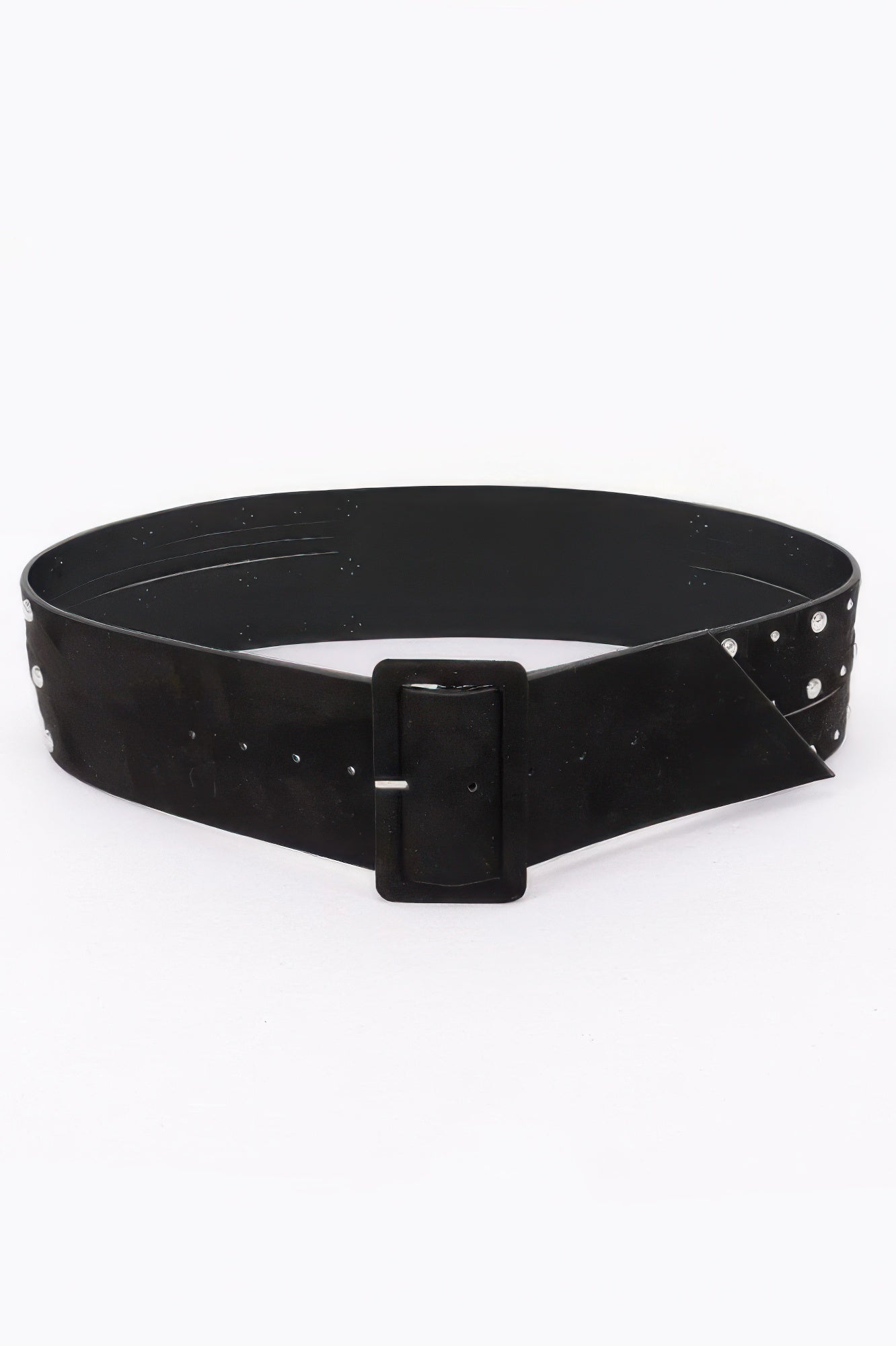 Ceinture large à boucle cloutée