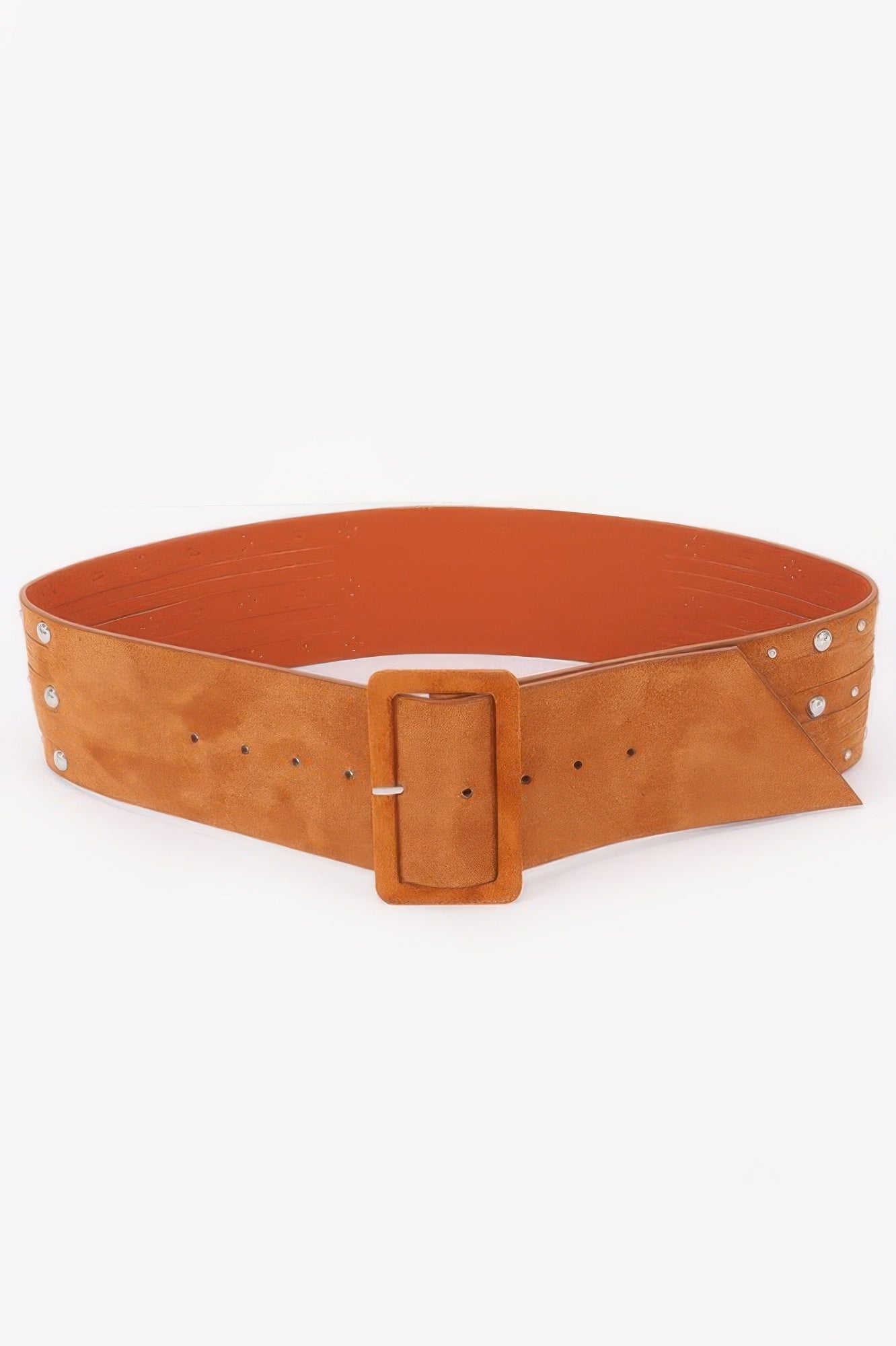 Ceinture large à boucle cloutée