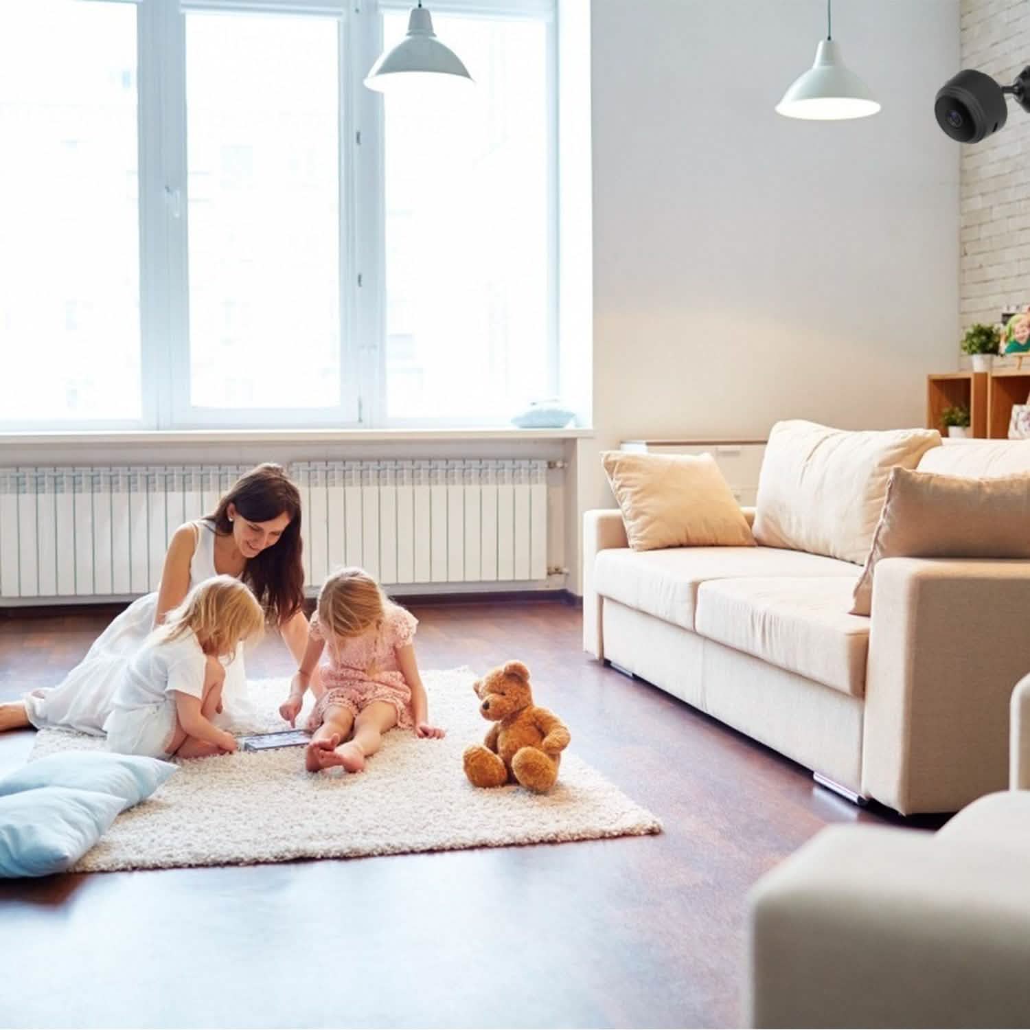 Caméra de sécurité domestique IP WIFI 1080P Full HD avec carte MMC de 32 Go