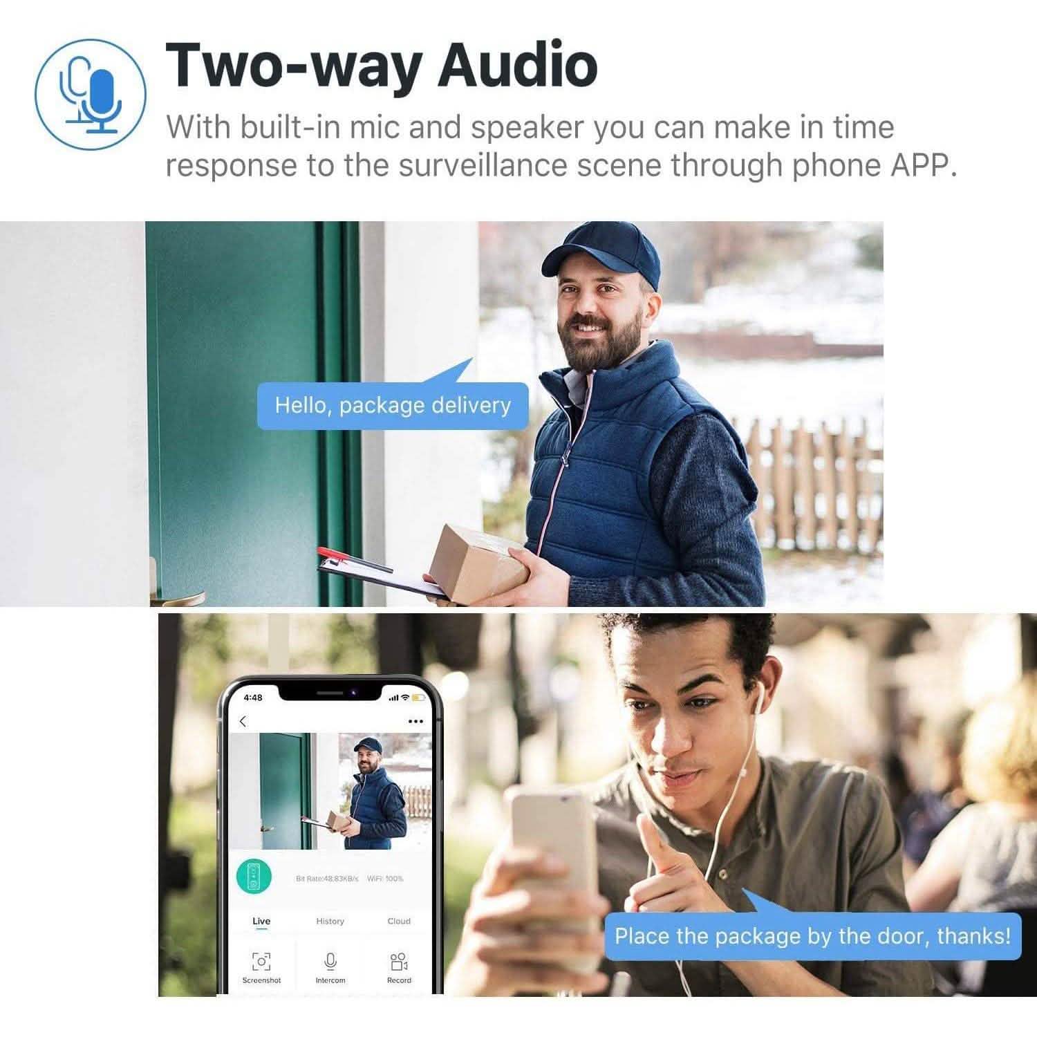 Caméra de sonnette vidéo WiFi avec carillon