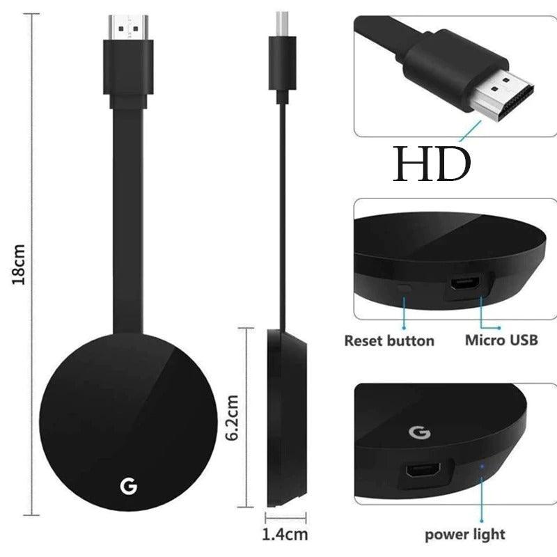 Clé WiFi sans fil TV Stick Compatible HDMI HD 1080P Clé d'affichage sans fil WiFi Récepteur pour diffusion de téléphones portables vers la télévision