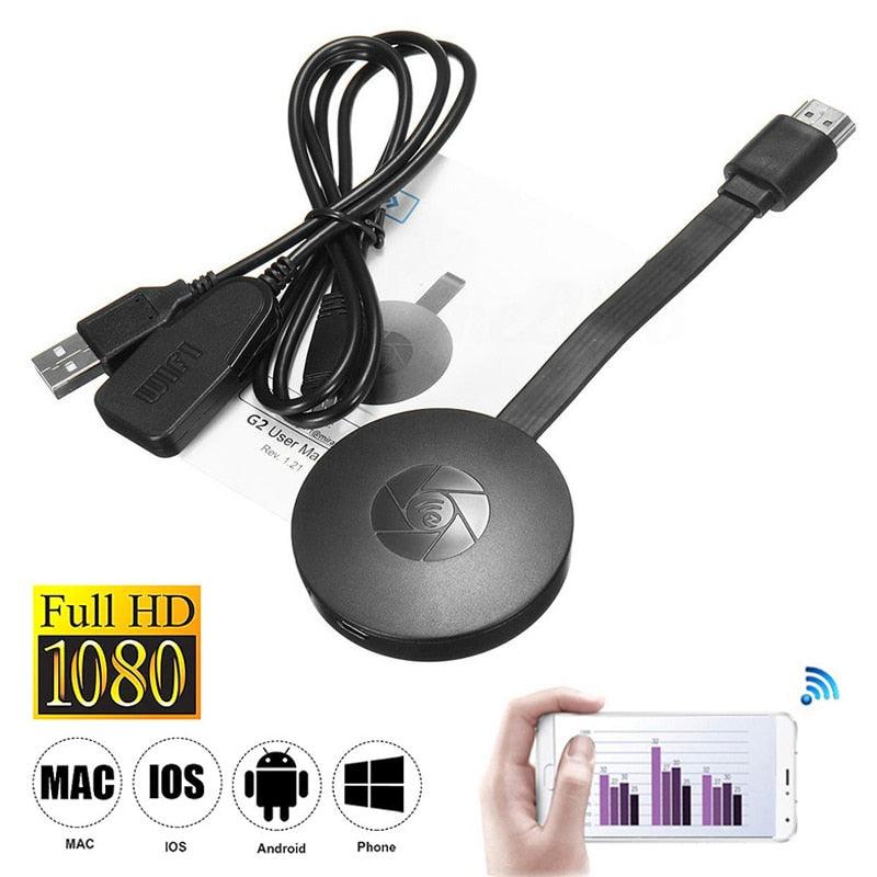Clé WiFi sans fil TV Stick Compatible HDMI HD 1080P Clé d'affichage sans fil WiFi Récepteur pour diffusion de téléphones portables vers la télévision