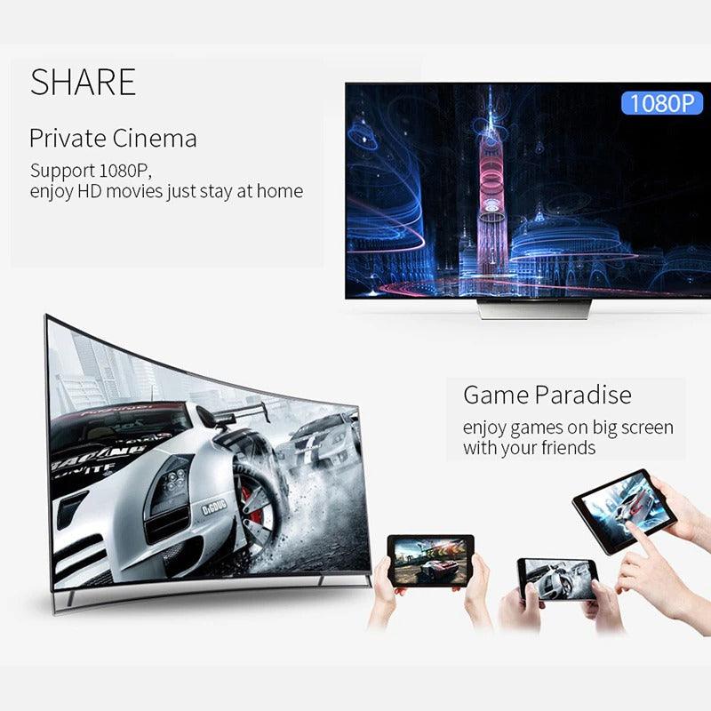Clé WiFi sans fil TV Stick Compatible HDMI HD 1080P Clé d'affichage sans fil WiFi Récepteur pour diffusion de téléphones portables vers la télévision