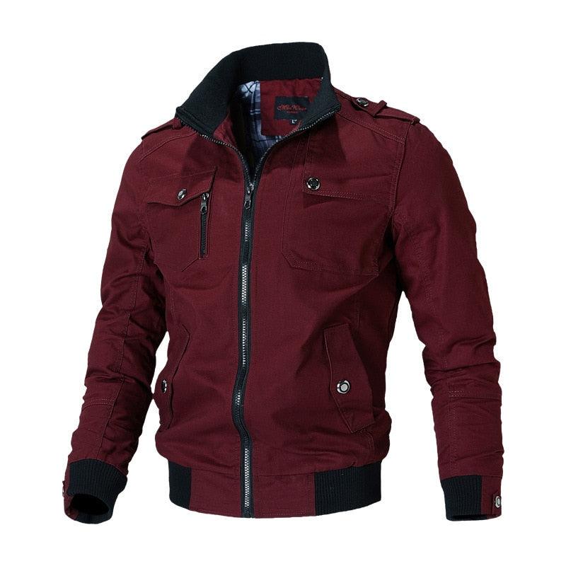 Blouson Aviateur Coupe-Vent Homme Mode Décontracté Coupe-Vent Léger Course Coupe-Vent Extérieur Golf Mode Élégant Veste Rouge Homme Printemps Automne Nouvelle Veste Slim Fit Vêtements pour Hommes