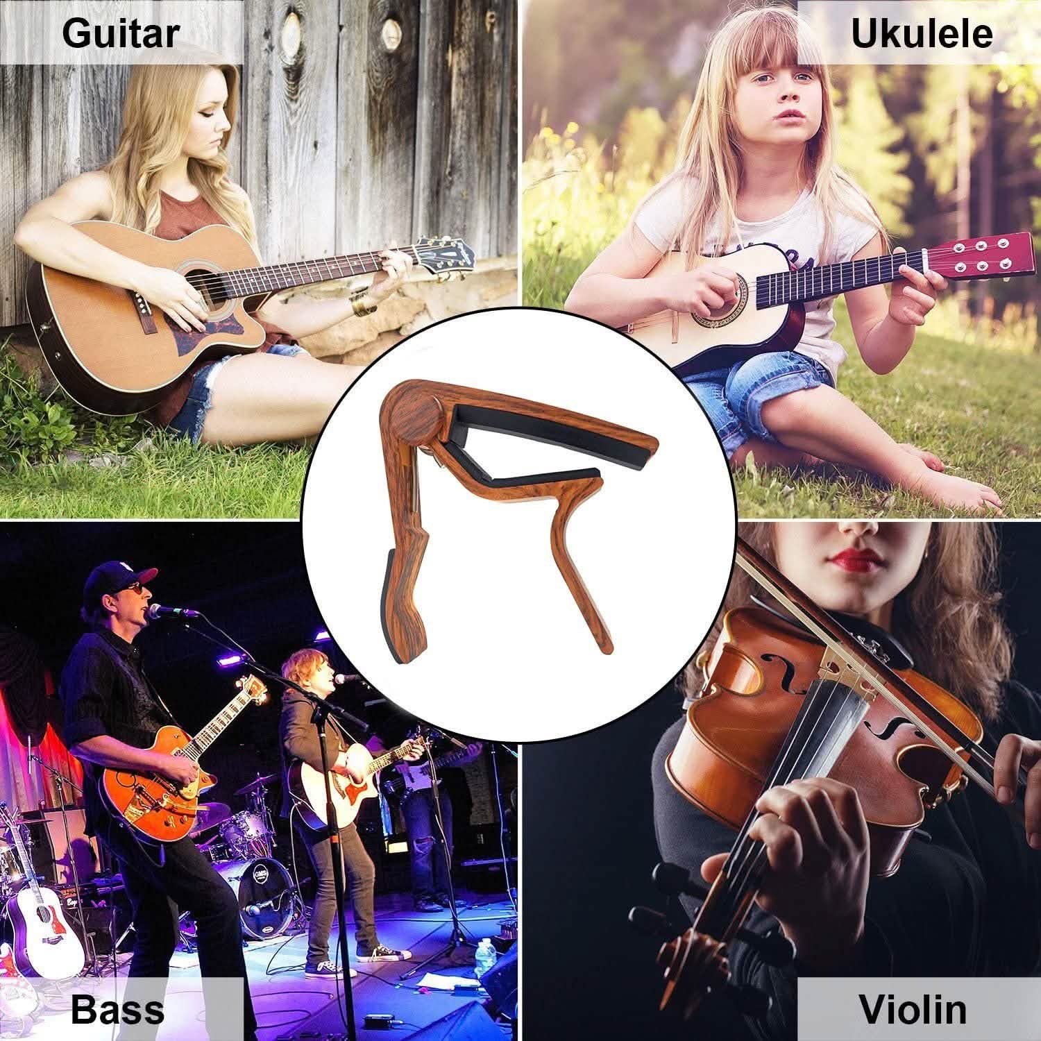 Capodastre à Changement Rapide WINGO pour Guitares Acoustiques et Électriques 6 Cordes
