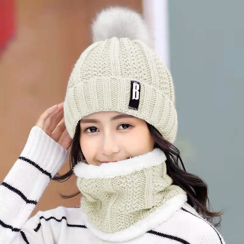 Ensemble bonnet écharpe d'hiver pour femmes