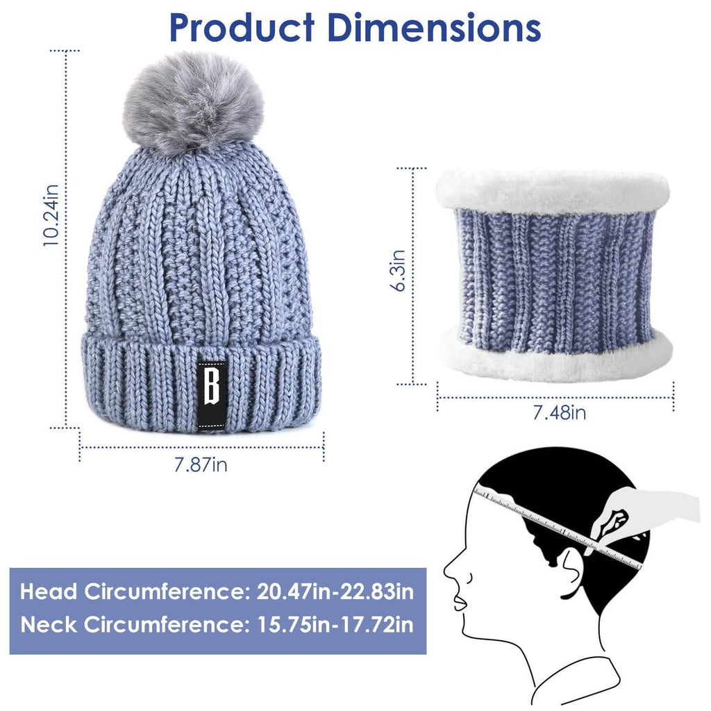 Ensemble bonnet écharpe d'hiver pour femmes