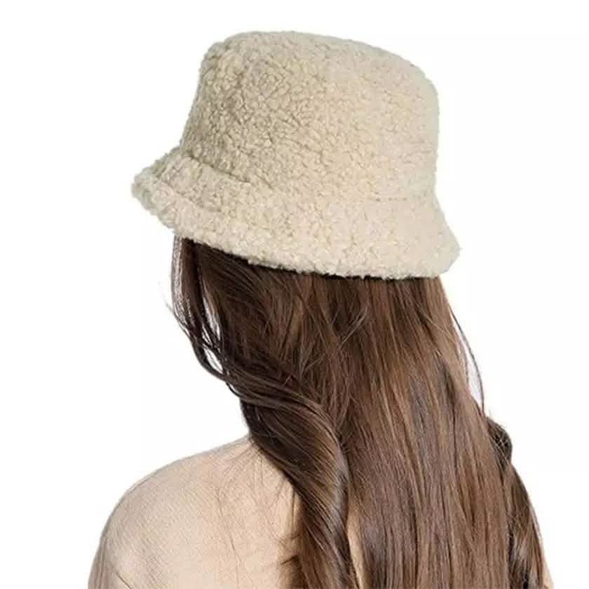 Chapeau Bob d'Hiver Femme Chapeaux Chauds Vintage Fausse Fourrure Casquette de Pêcheur