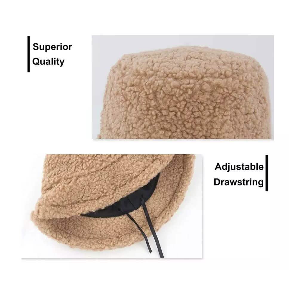 Chapeau Bob d'Hiver Femme Chapeaux Chauds Vintage Fausse Fourrure Casquette de Pêcheur