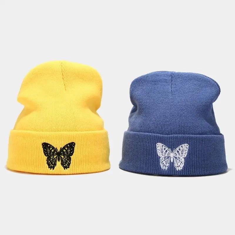 Casquettes d'hiver chaudes et confortables en forme de papillon pour femmes et hommes – Bonnets doux, élastiques, élégants pour l'extérieur, extensibles par temps froid