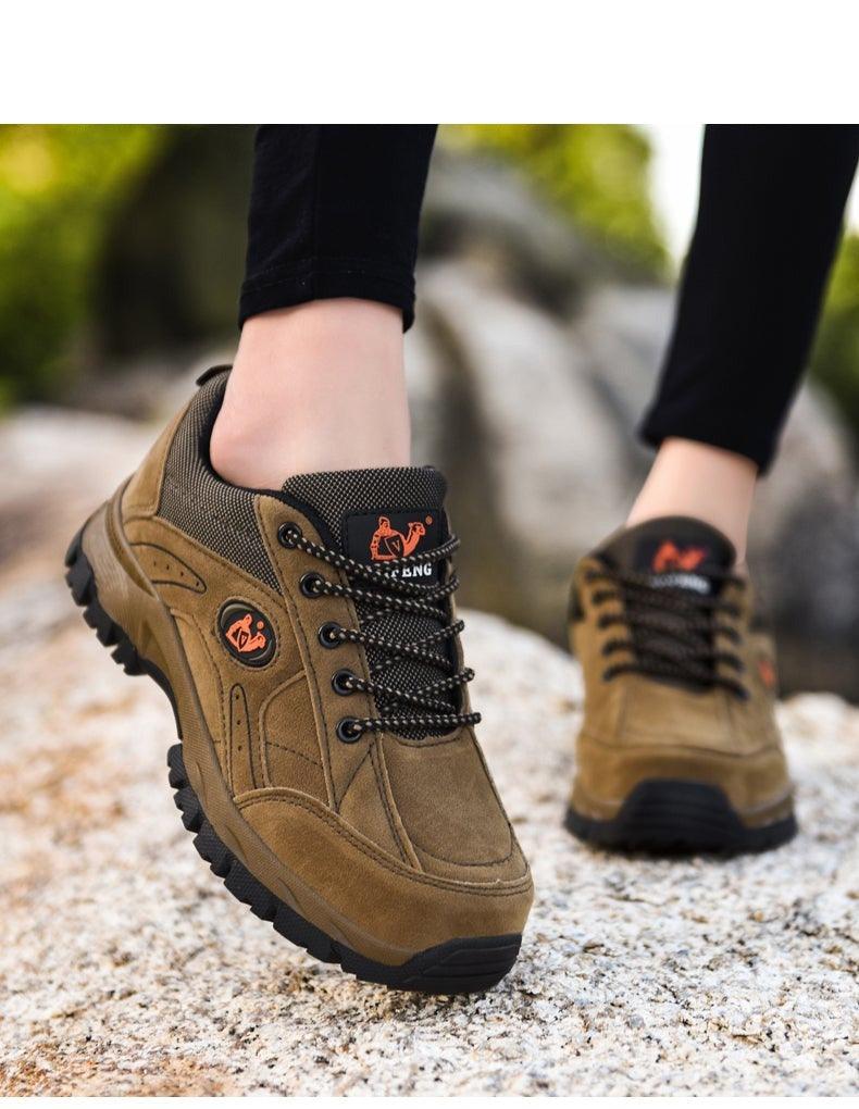 Chaussures de randonnée d'hiver pour couple, chaudes pour hommes, légères, antidérapantes, basses, pour la marche, le trekking, l'escalade et la course par temps froid.